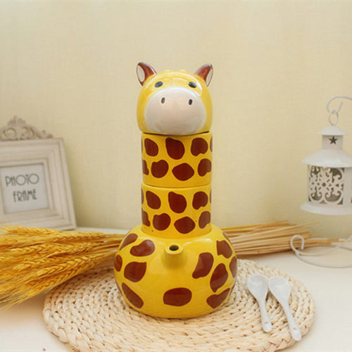 Giraffe Animal Mug Set